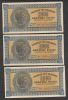 Greece 3 X 1000 drachmas 1941 consecutive number ( Great Alexander )