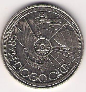 100 ESCUDOS - KM# 641 - DIOGO CAO - 1987 - UNC - COPPER-NICKEL