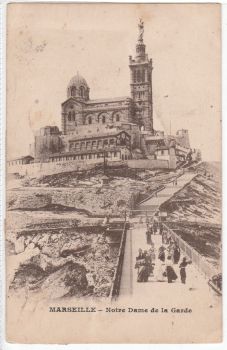 France Postcard & Stamp - Marseille 1930