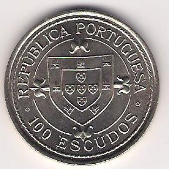 100 ESCUDOS - KM# 645.1 - PEDRO NUNES - UNC - BIMETALIC - 1991