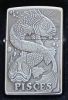 Very Rare Vintage Barrett Smythe Pisces Zodiac Series Zippo 1998