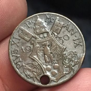 Vatican 10 Centesimi 1936 Pope Pius XI
