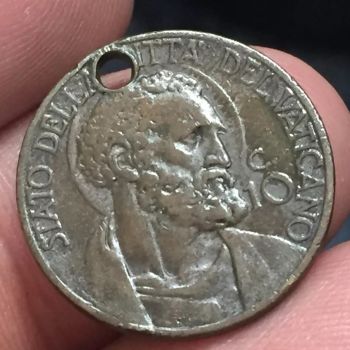 Vatican 10 Centesimi 1936 Pope Pius XI