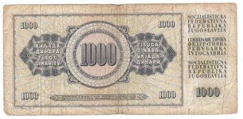 Yugoslavia 1978 1000 Dinara