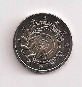 GREECE: 2 EURO 2011 Special Olympics UNC!