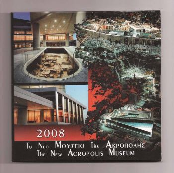 Greece: Official Triptych 2009 (Akropolis) with 10 EURO silver coin.