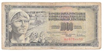 Yugoslavia 1978 1000 Dinara