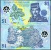 BRUNEI 1 RINGGIT 2008 P 22 NEW POLYMER UNC