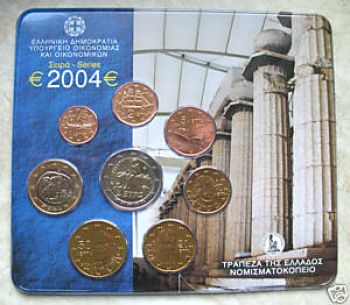 Greece  Greek  Blister  Official set   Year 2004