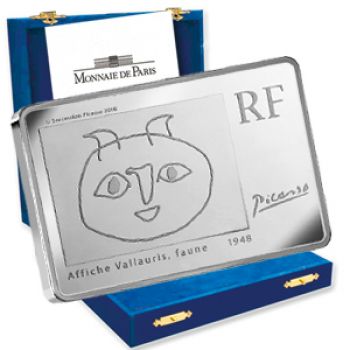 FRANCE. 500 Euro 1 kg Silver Proof 2010 Pablo Picasso - RARE !