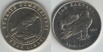 Turkey 1 lira 2009 UNC Birds