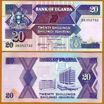 UGANDA 20 SHILLINGS 1988 UNC