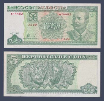 CUBA 5 PESOS 1997 UNC