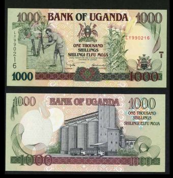 UGANDA 1000 SHILLINGS 2001 P39A UNC