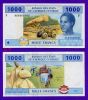 CENTRAL AFRICAN REPUBLIC 1000 FRANCS 2002 F AUNC