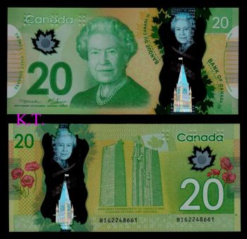 CANADA 20 DOLLARS 2012 POLYMER UNC