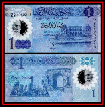 LIBYA 1 Dinar 2019 POLYMER P85 UNC.