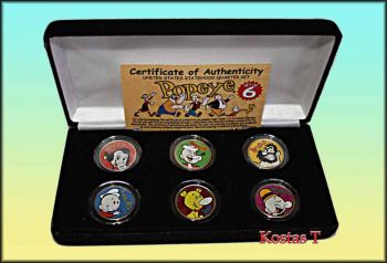 POPEYE & FRIENDS U.S Coin Set