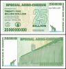 Zimbabwe 25 Billion Dollar 2008 P 62 UNC