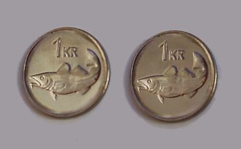 Iceland 2 x 1 Krona 2011 UNC