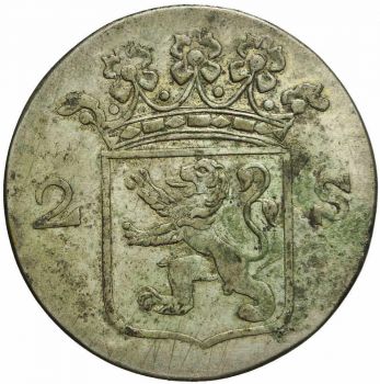 1791, HOLLAND 2 STUIVER SILVER