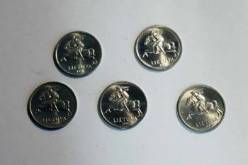 Lithuania 5 Χ 1 centas 1991 UNC