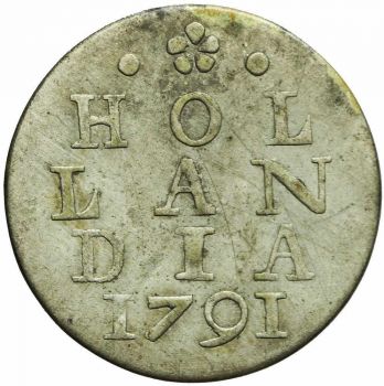 1791, HOLLAND 2 STUIVER SILVER
