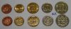 Guyana σετ 5 παλαιότερα UNC νομίσματα