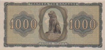 Greece- 1000 Drachmas 1942 Unc