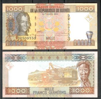 GUINEA 1000 FRANCS 2006 P-NEW UNC