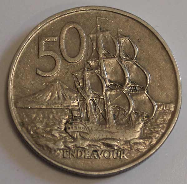 Coins Australia and Oceania NEW ZEALAND 50 CENTS 1973 ENDEAVOUR Coins Australia and Oceania NEW ZEALAND 50 CENTS 1973 ENDEAVOUR