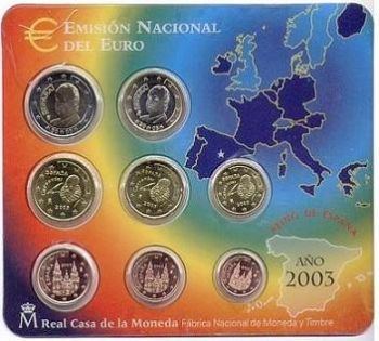 ESPANA - SPAIN. Euro set BU 2003