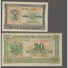 Greece 10 & 20 Drachmas 1941 UNC