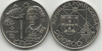 200 ESCUDOS - KM# 660 - NEW WORLD - ND(1992) - UNC - COPPER-NICKEL
