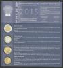 Greece:Official Wooden Case With All Coins Of 2015 Proofwith C.O.A New Issue!!