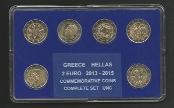 All 2 EURO commemorative coins 2013-2015 UNC!