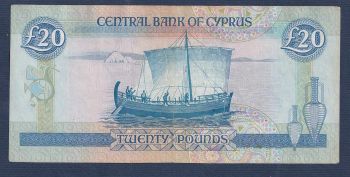 CYPRUS 20 POUNDS 1-3-1993 No595635