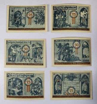 GERMANY SET 6 NOTGELD STADT BURGEL