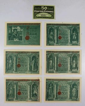 GERMANY SET 7 NOTGELD PFALZ ALLSTEDT 1921