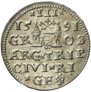 1591 Sigismund III Trojak 1591 3 groszy