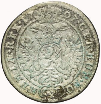 1707 AUSTRIA HABSBURG 3 KREUZER Joseph I, SILVER