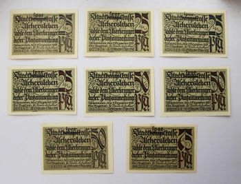 GERMANY SET 8 NOTGELD GOTBEGELD 1-12-1921