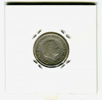 NETHERLANDS ANTILLES 1/4 GULDEN 1957 SILVER