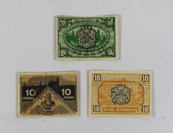 GERMANY SET 3 NOTGELD STADT ANNABERG