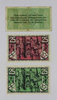 GERMANY SET 3 STADT AHRWILER NOTGELD