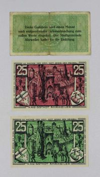 GERMANY SET 3 STADT AHRWILER NOTGELD