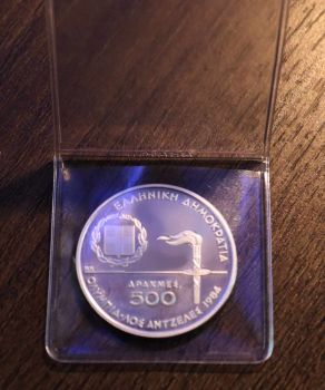 500 Δρχ ΑΣΗΜΕΝΙΟ PROOF 1984 LOS ANGELES