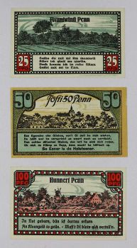 GERMANY SET 3 NOTGELD STADT AHRENSBOK 1920