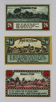 GERMANY SET 3 NOTGELD STADT AHRENSBOK 1920