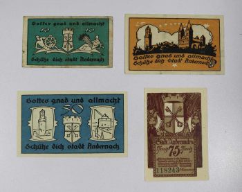 GERMANY SET 4 NOTGELD STADT ANDERNACH 1920